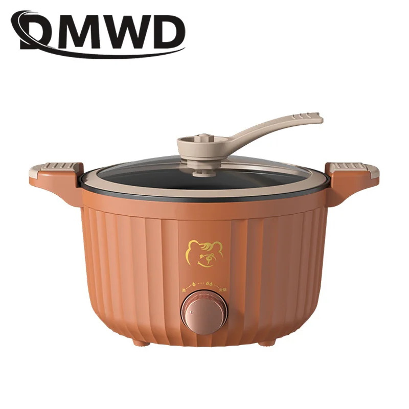 Multifunction Electric Soup Stew Porridge Noodle Cooking Pot Ceramic Glaze Inner Egg Omelete Frying Pan Hotpot Food Steamer 4L