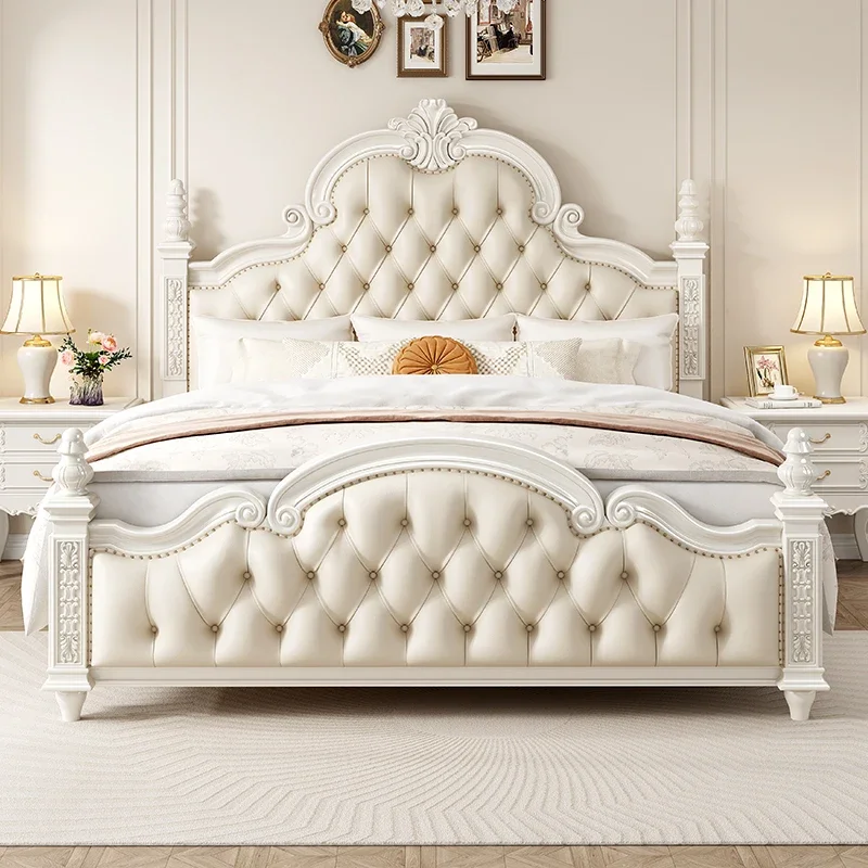 Display Headboard Master Double Bed European Style Twin King Size Double Bed Wooden Nordic Sun Unique Muebles Lounge Furniture