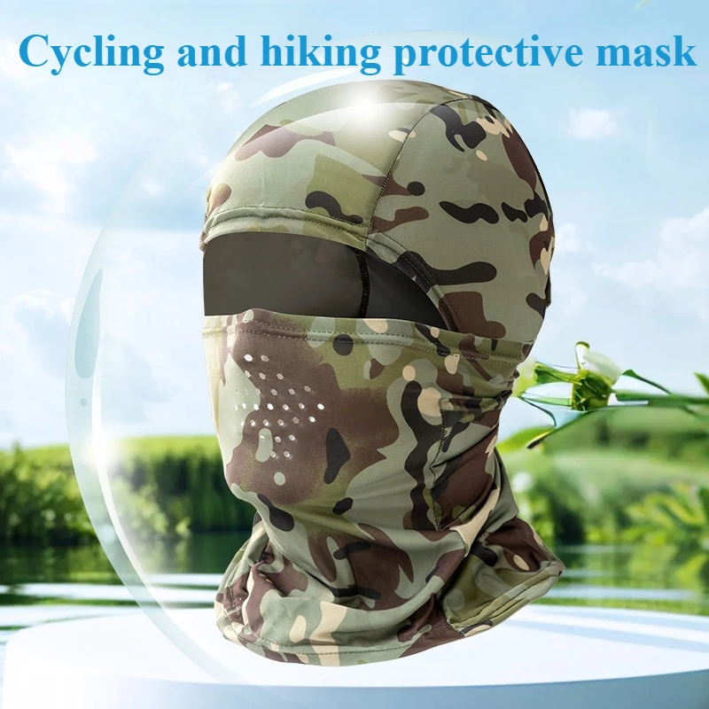 

Головные уборы для пешего туризма и велоспорта, уличный тактический камуфляжный головной убор, мужская дышащая маска из ледяного шелка, защита от солнца, быстросохнущий шарф