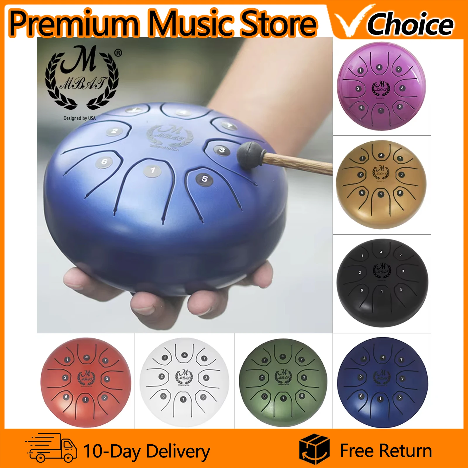 

5,5-дюймовый стальной барабан с язычком, эфирная перкуссия для йоги, медитации, барабан-танка с сумкой, аксессуары для музыкальных инструментов