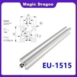 1PC Industrial Aluminum Profiles Extruded According To EU 1515 1030 1520 1540 1020 1545 2040N1 2550 Anodizing For Printer Frames