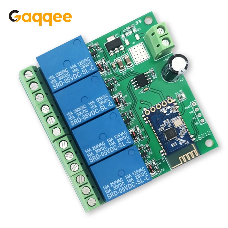 5V 12V ESP8266 Relay Module for Bluetooth Relay Module Internet of Things Smart Home Mobile APP Remote Control Switch 4 Channel