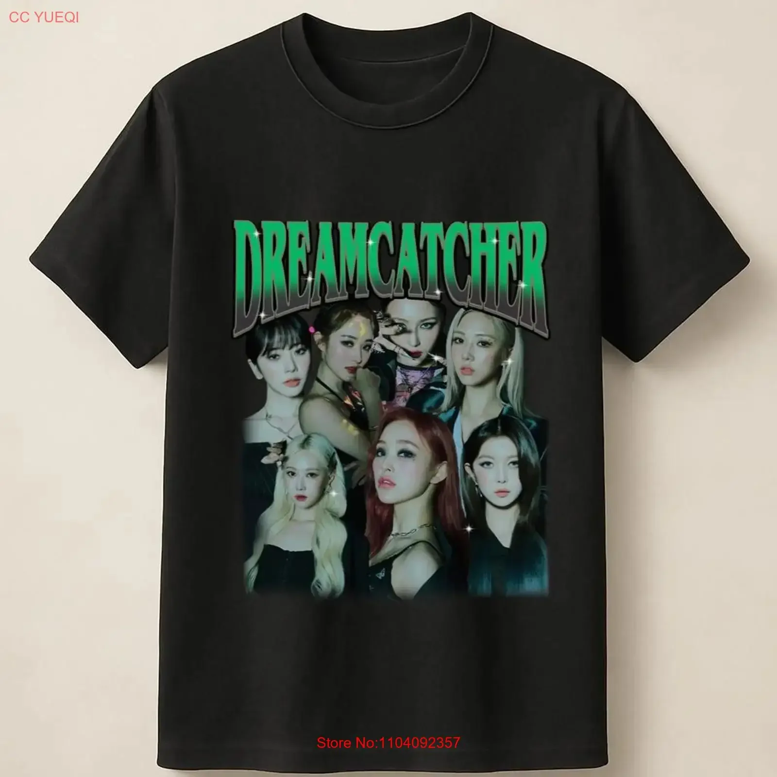 Dreamcatcher Photo Grid With Striking Green Text Art T Shirt vintage Washed homme Soft Breathable Stylish graphic