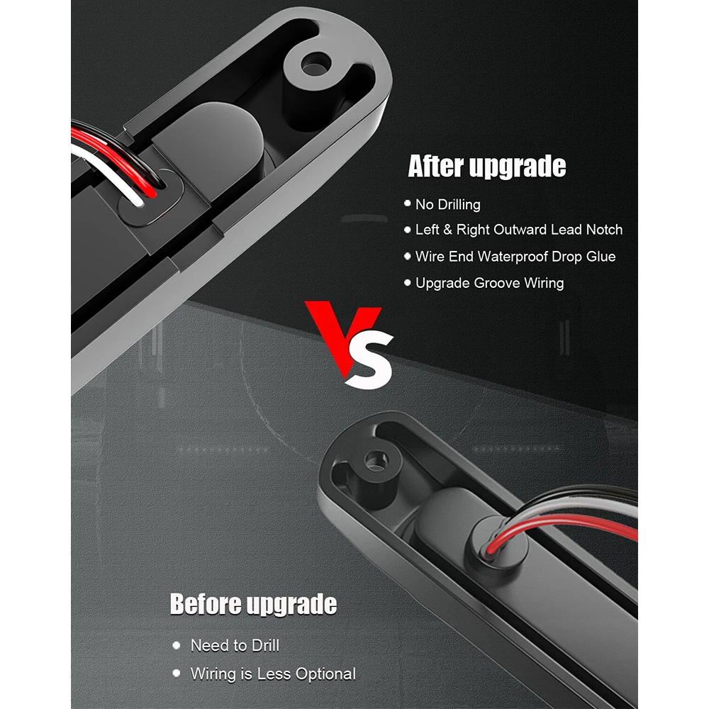 1 قطعة سيارة ضوء بار 15LED لمبات لسيارة شاحنة SUV RV 12 فولت ضوء الفرامل إشارة الجانب ماركر بدوره إشارة تحذير الضوء الخلفي #3