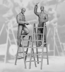 1/32 Resin Soldier Figure Model Kit Miniature Hobby Mechanics Personnel USAAF 1940-45 Set Unassembled Unpainted Free Shipping