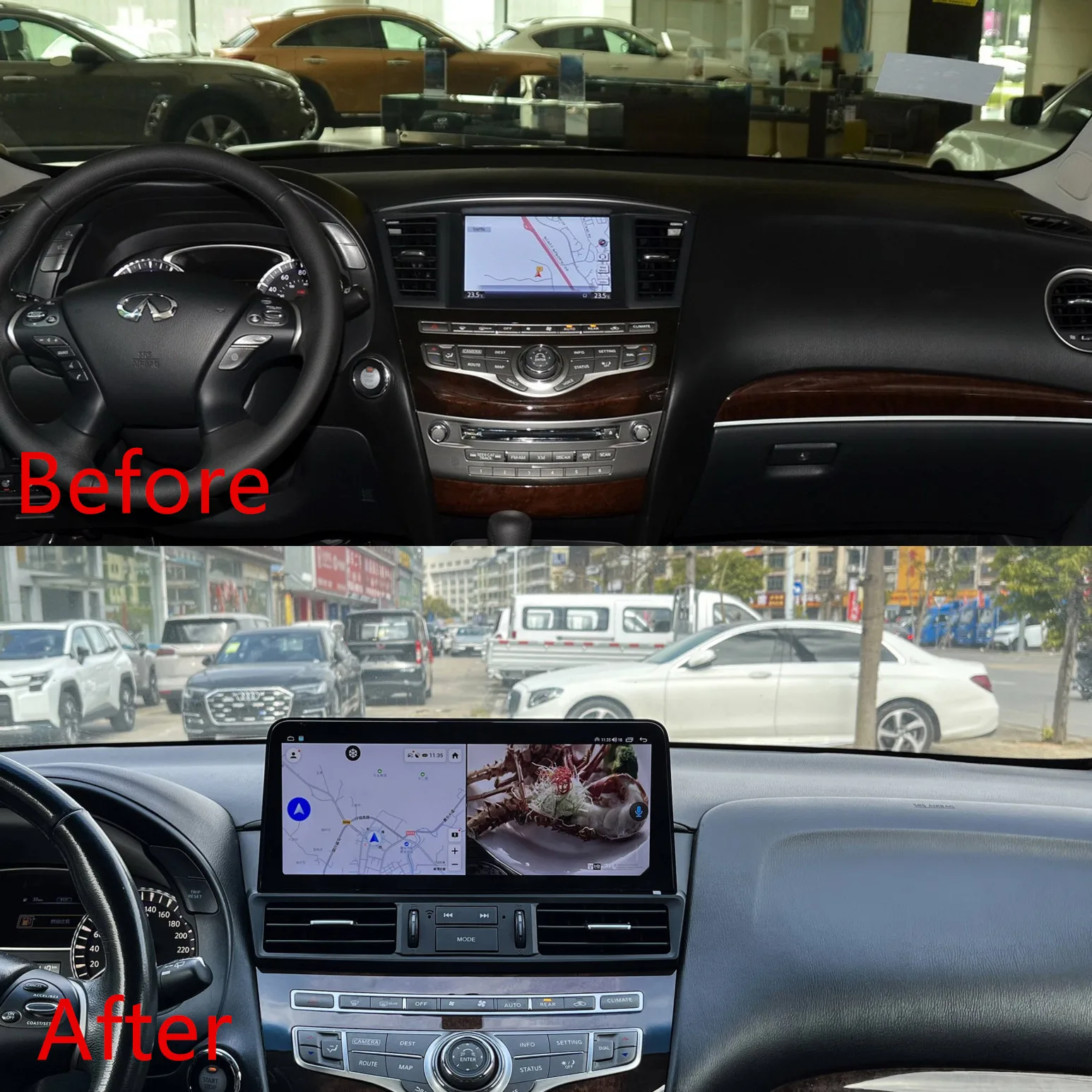 12.3 Inch Car Dvd Player Android Radio Touch Screen Gps Navigation Carplay For Infiniti QX60/JX35 2011-2019