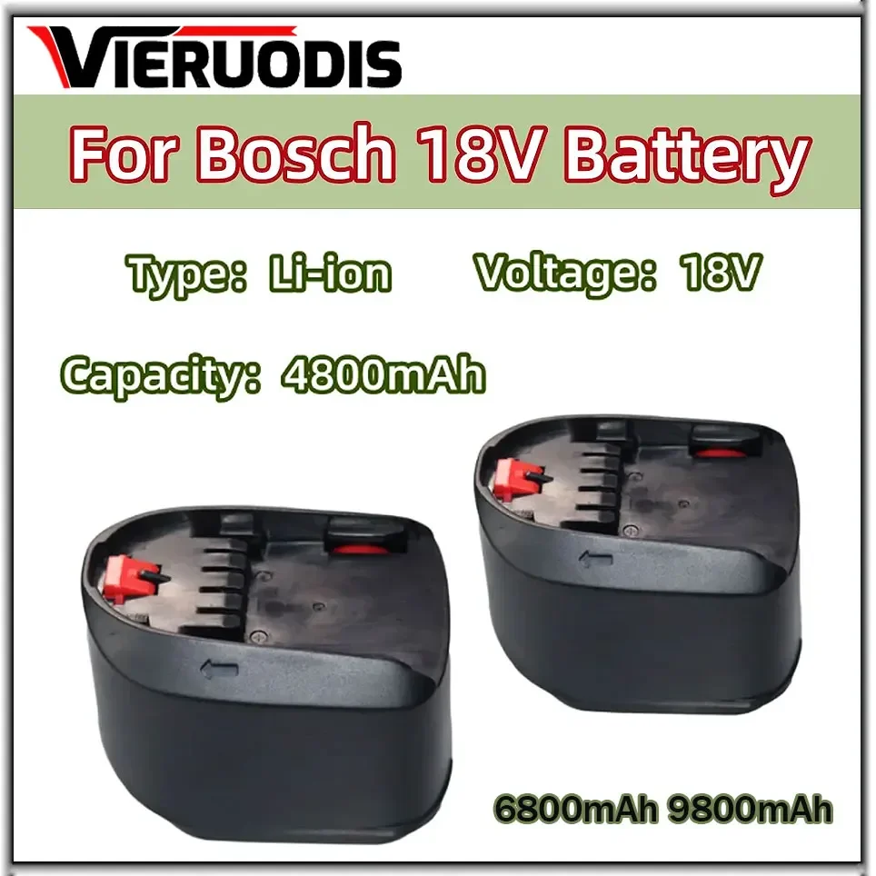 

for Bosch 18V 4.8Ah/6.8Ah/9.8Ah Li-Ion Akku PSR PBA PSB PST Home&Garten Werkzeuge (nur Typ C) AL1830CV AL1810CV AL1815CV 6800mAh