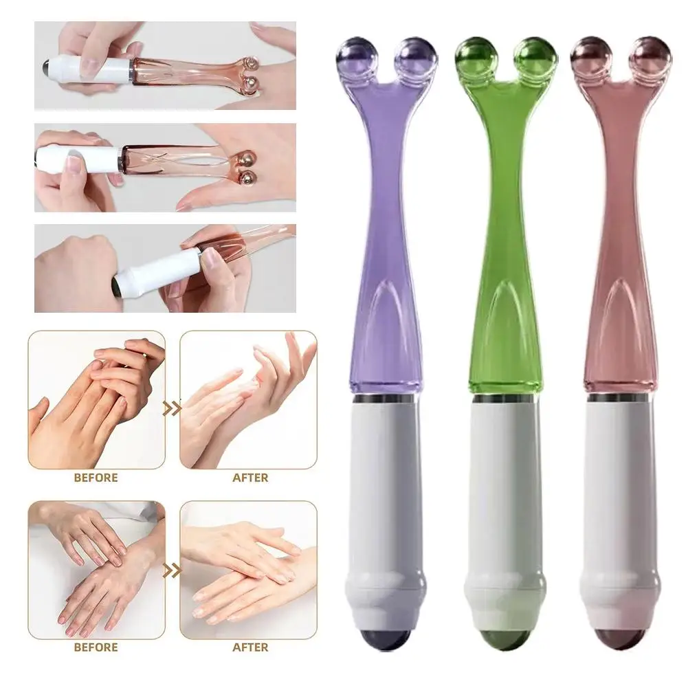 

Portable Finger Acupressure Massager Steel Bead Roller for Joint Pain Handheld Office Massage Tool for Fatigue Relief