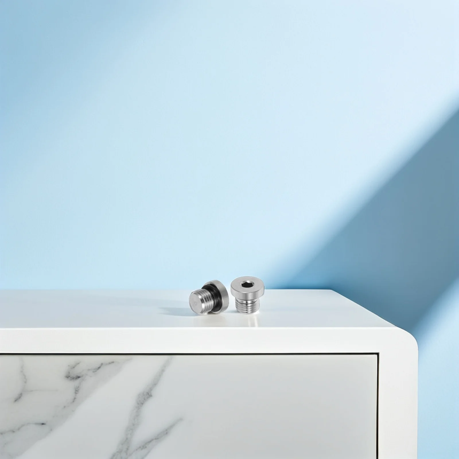 

6Pcs Stainless Steel Hexagonal Pipe Plugs Thread Socket Anti Leakage Oil Plugs Industrial Hydraulic Sealing Caps Replacement