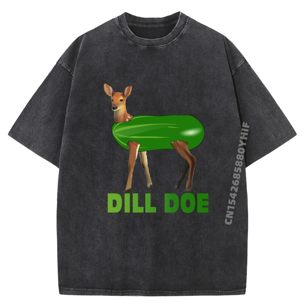 

Mens Graphic Tees Dill Doe Humor Nature Deer Redneck Hiphop Streetwear Cotton Comfort Washed T Shirts Mens Clothing
