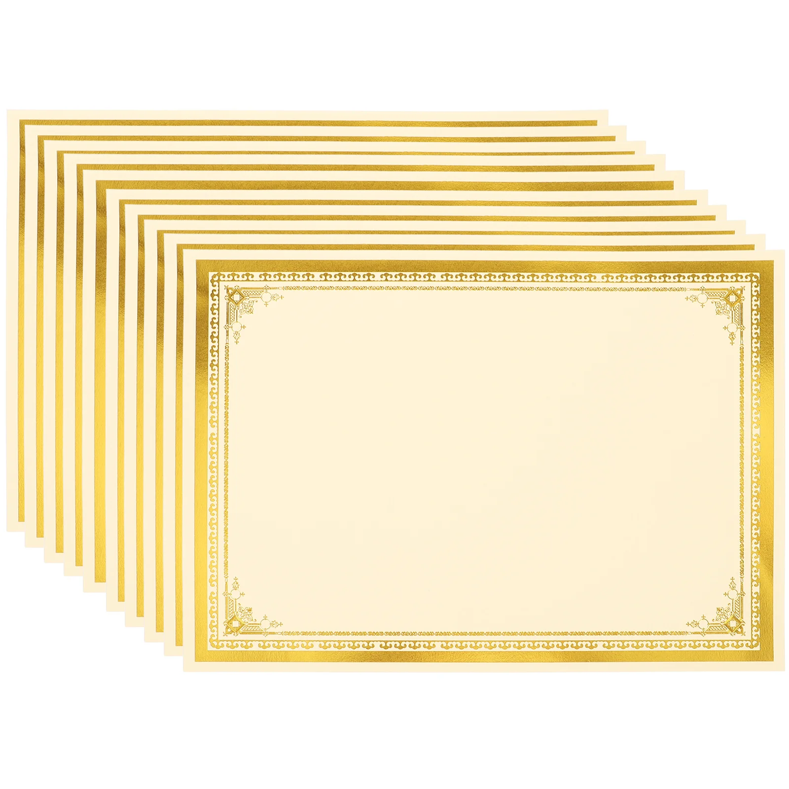 10 Sheets High-end Blank Wordless Hot Stamping Certificate Inner Pages Paper Papers Printer Diploma Student Printing