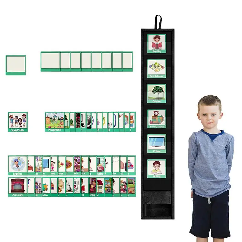 Kids Visual Schedule Daily Routine Cards Home Chore Chart Good Habits Training Games Travel Schedule Pocket Chart Schedule