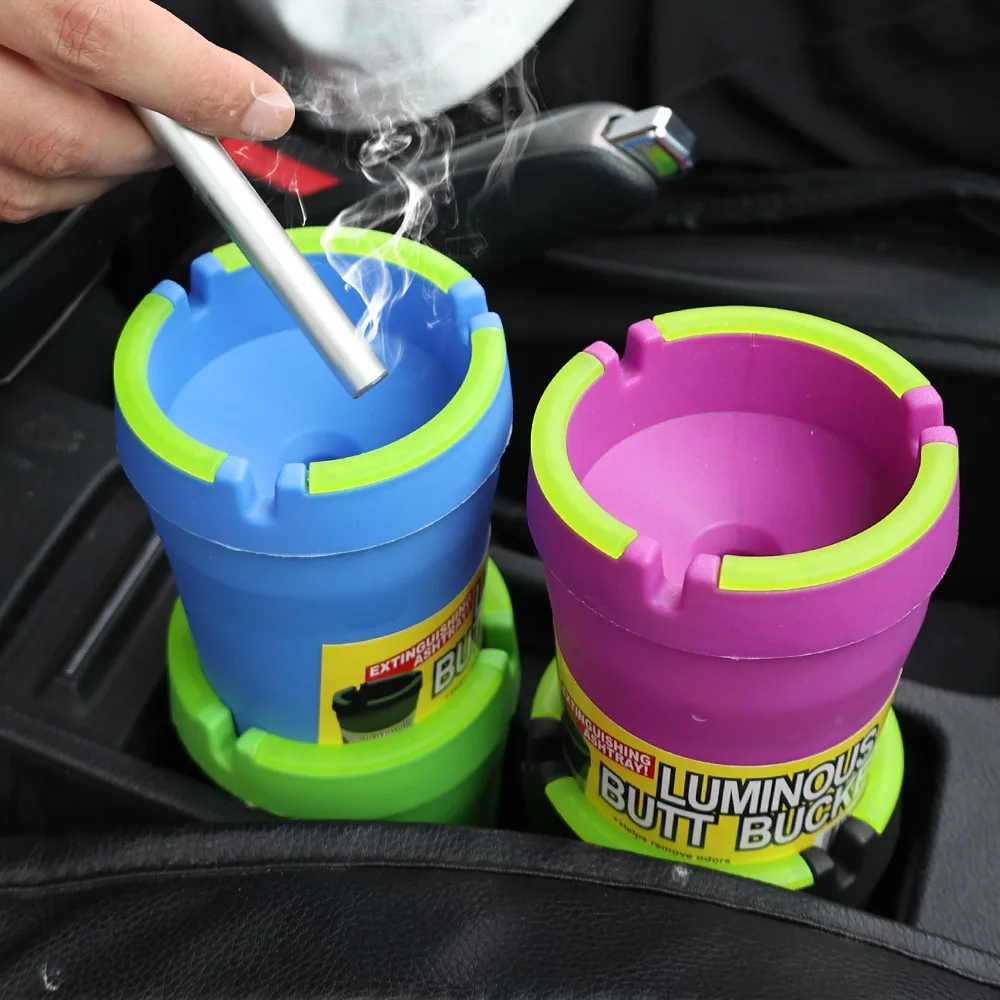 Protable Car Cigarette Ashtray Easy To Clean Hotel Household Drop-resistant Candy Color Office Home Ashtray Accessories