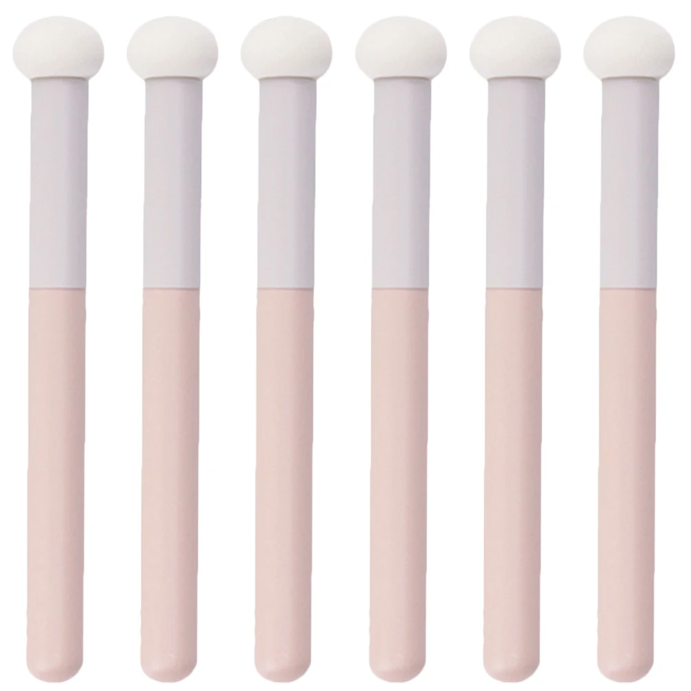 

6 pcs Pink Sponge Concealer Brush for Face Eyeshadow Nose Eyelids Portable Makeup Travel Small Size Soft H held