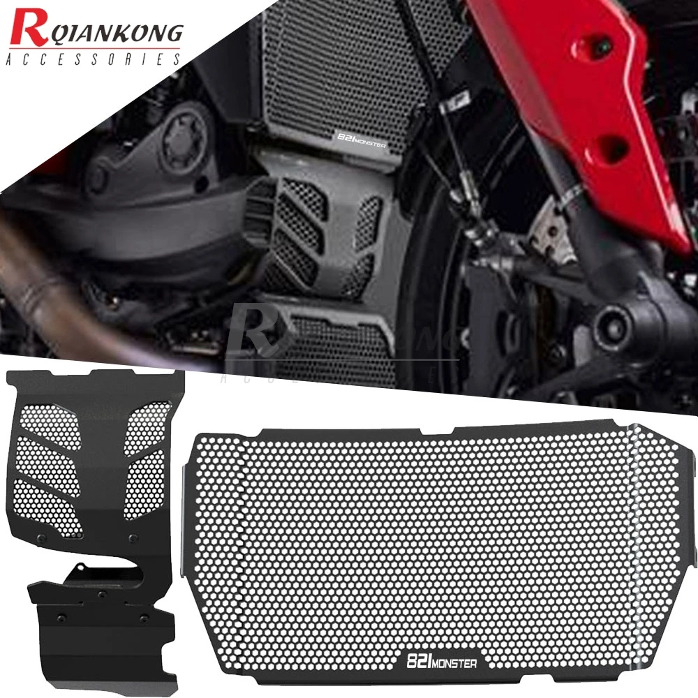 For Ducati Monster 821Stealth 2019-2020 821Dark 2016 821Stripe 2016-2017 Motorcycle Radiator Grille Cover Engine Guard Protector