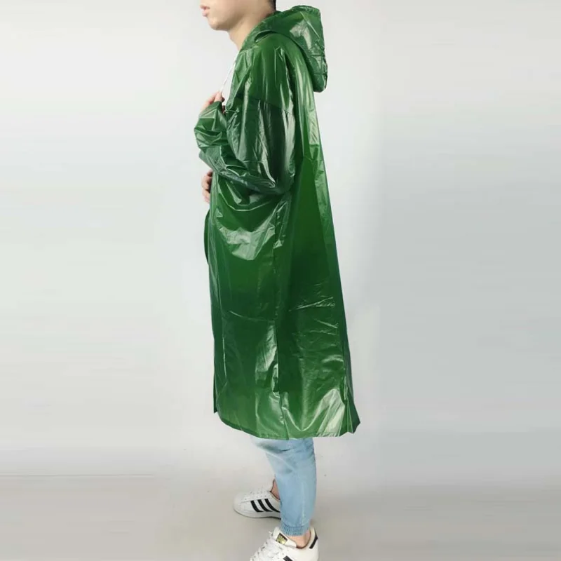 Raincoats Unisex Long Hooded Rain Jackets Thickened Oxford Waterproof Poncho Women Men Travel Outdoor Portable Reusable Rainwear