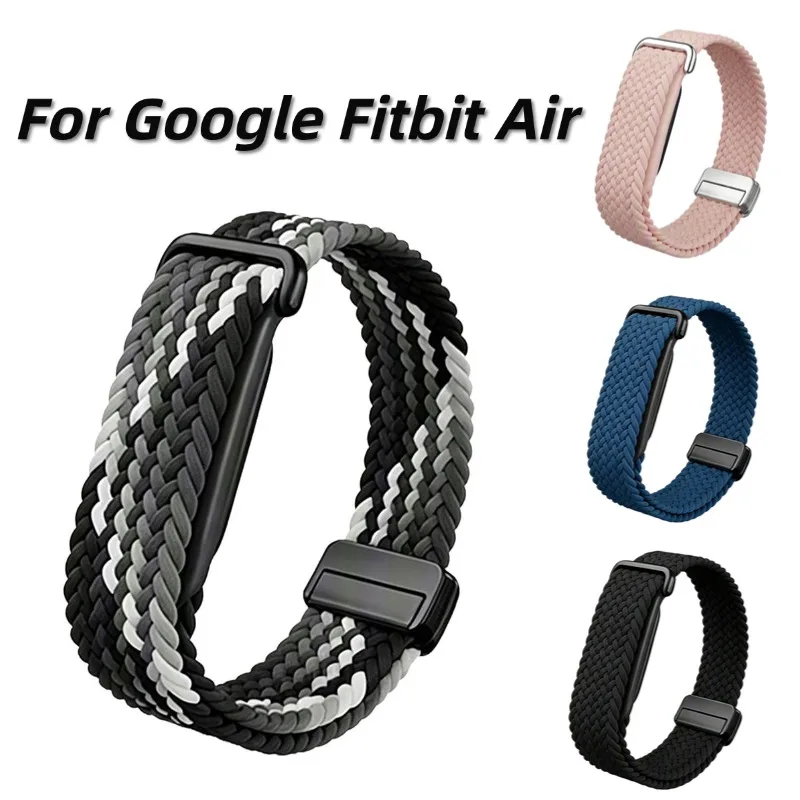 Faixa de nylon para bíceps com fecho magnético, respirável e trançada, para uso com rastreador de atividades físicas e treinos esportivos.