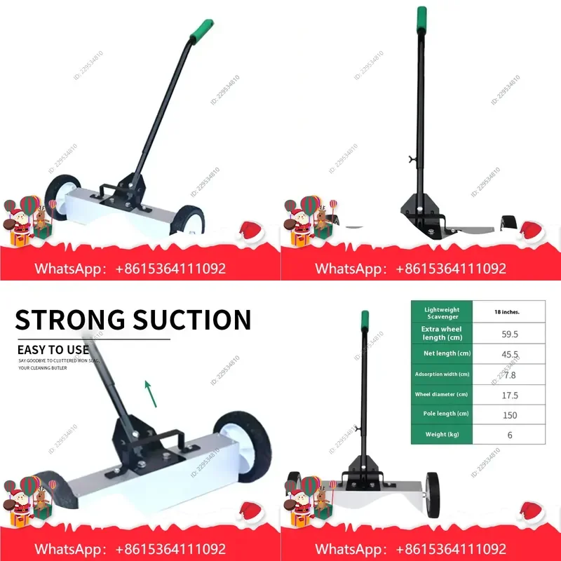 1pc Hand-pushed Iron Removal Trolley for Workshop Crushed Iron Chip Cleaning Compatible For Model，practical use