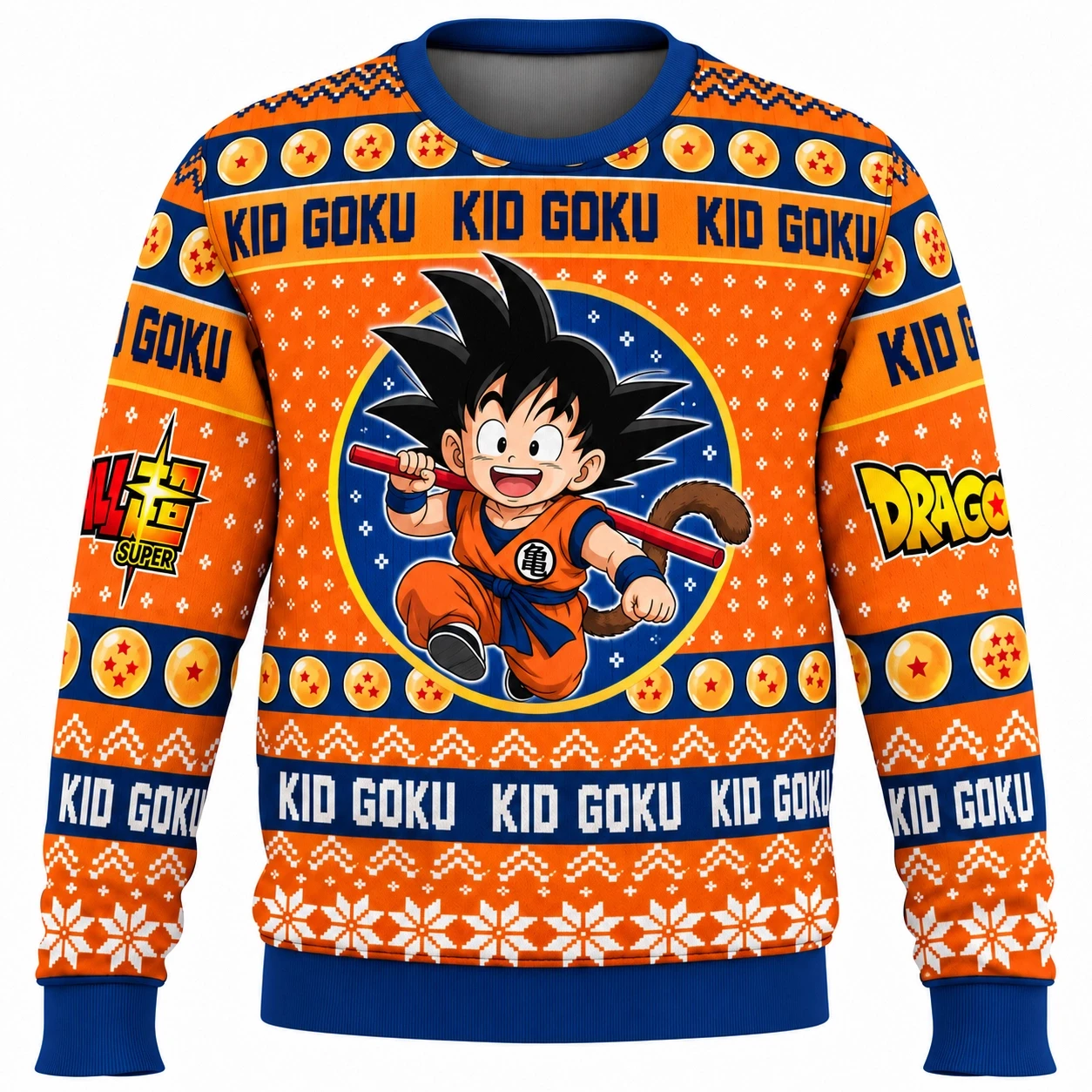 Dragon Ball Anime Goku Christmas Ugly Sweater Kids Adult Comfortable Y2K Round-neck Sweatshirt Family Matching Clothing Unisex
