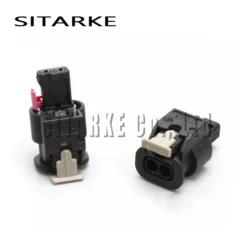10 Sets 2-Pin Impact Sensor Connector Waterproof Auto Plugs Compatible with 4F0973702 1-1718643-1 for Vehicle Electrical Systems