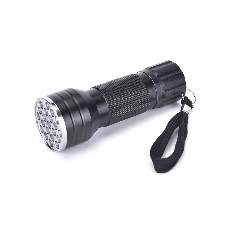 UV Ultra Violet 21 LED Flashlight Mini Blacklight Aluminum Torch Light Lamp NEW