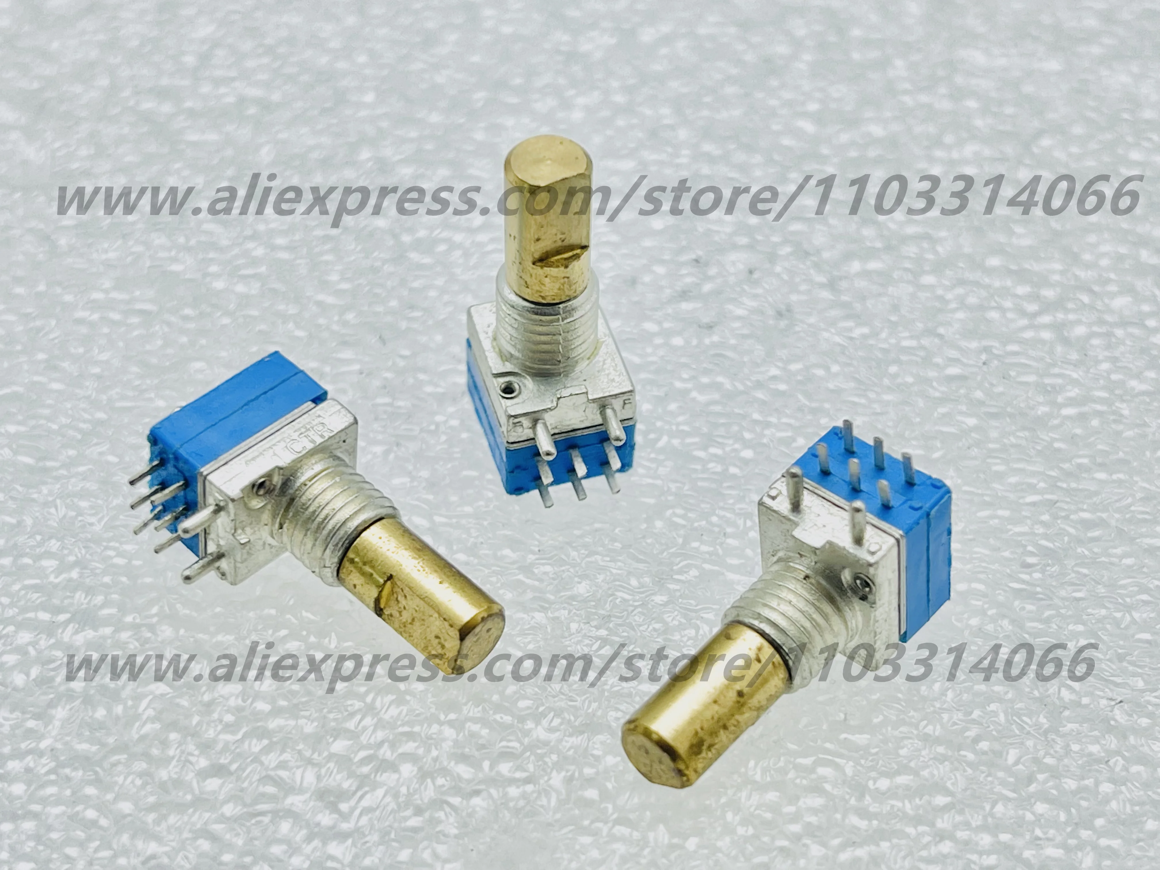 5pcs CTR RD08 interphone precision potentiometer dual channel 15 positioning axis 13 mm