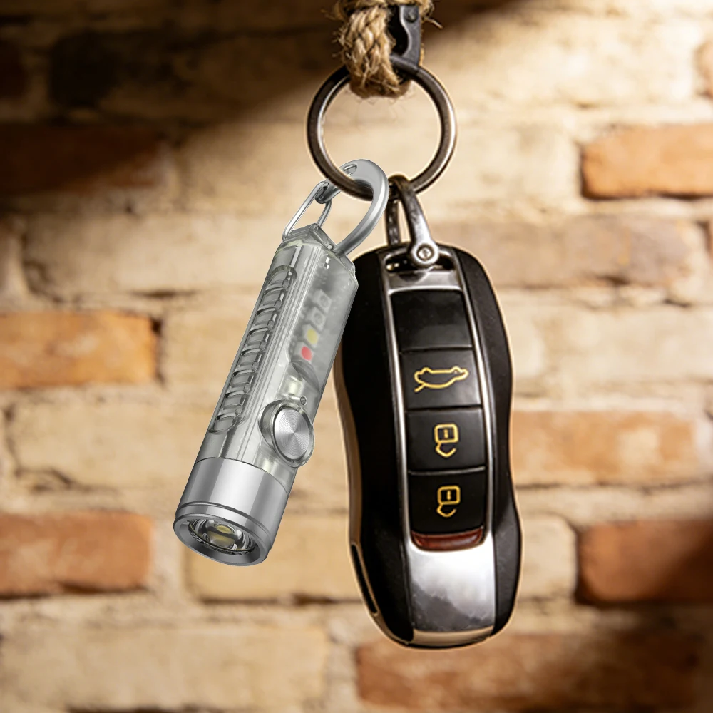 TUNENGE S11-2 Portable Flashlight Mini Keychain Flashlights 400 Lumens IP66 Waterproof For Outdoor 150m Distance Type-C Charging