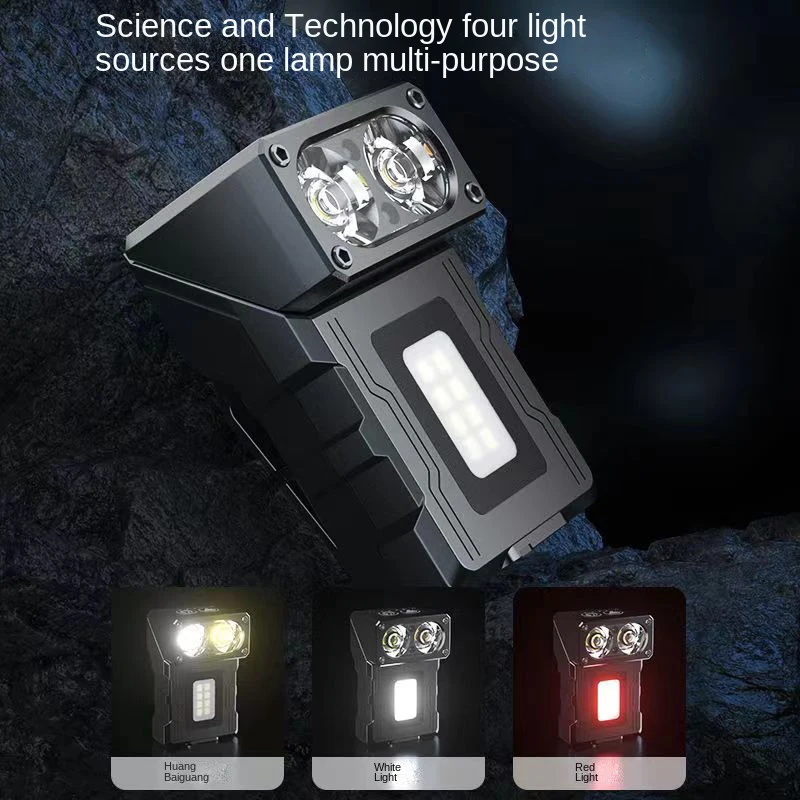 Tragbare LED-Scheinwerfer Induktion kappe Clip Lampe mit Magnet Scheinwerfer USB wiederauf ladbare Mini-Taschenlampe Camping Angell icht