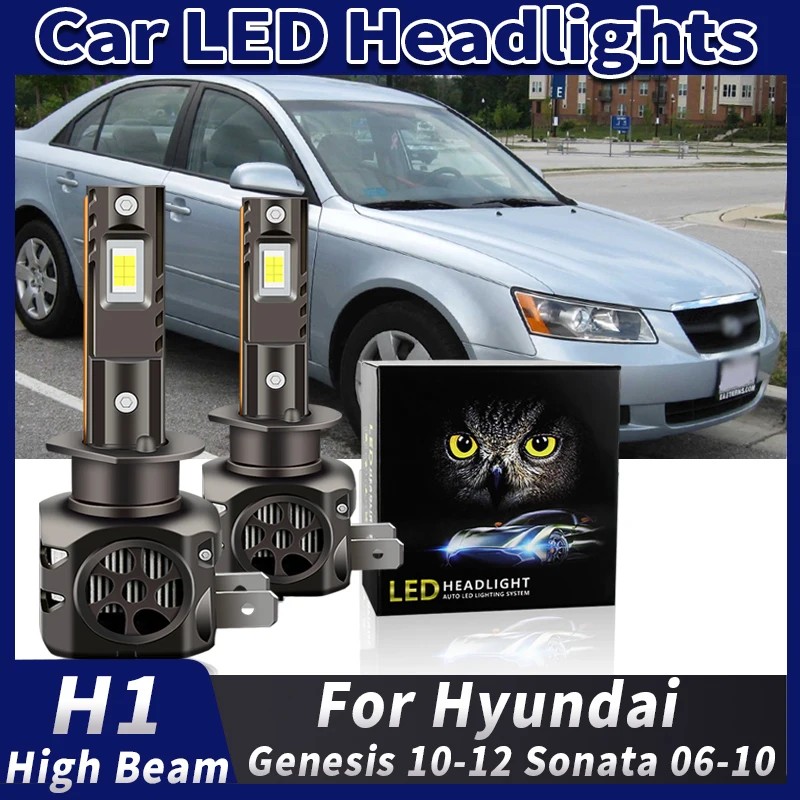 

2pcs Bright White CANbus H1 LED Head Light bulb For Hyundai Genesis Coupe 2010-2012 Sonata V NF 2006-2010 Auto H1 Headlamp DC12V