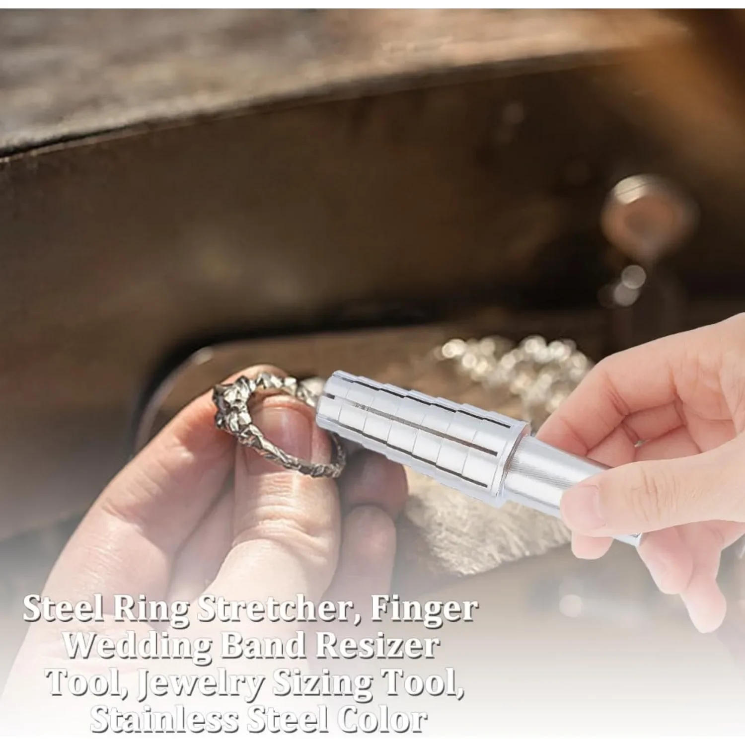 Ring Expander Set with Core Shaft for Jewelry Making Fits Ring Sizes 7-14 Metal Forming and Resizing Tool for Crafters