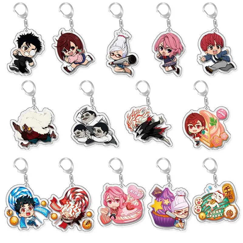 Anime Dandadan Momocute Momo Cartoon Acrylic Keychain Jewelry Pendant Friends Children Gift Accessories Bag Charms Key Ring