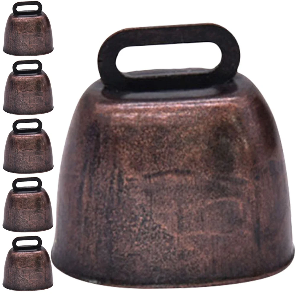 

6Pcs Pet Anti-Lost Bell Compact Lightweight Metal Cow Bells for Animals Crisp Sound Livestock Farming Hanging Accessories