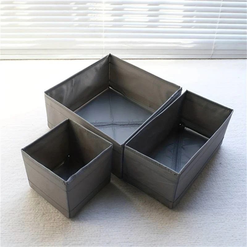 Foldable Clothes Socks Storage Box Washable Odorless Storage Box Drawer Organizer For Lingerie Bras Socks Leggings Organizers