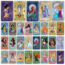 Metalowy znak blaszany Disney księżniczka Tarot Deck metalowe żelazne talerze Cartoon księżniczka Tarot żelazo tablica obraz dekoracyjny do domu Wall Art