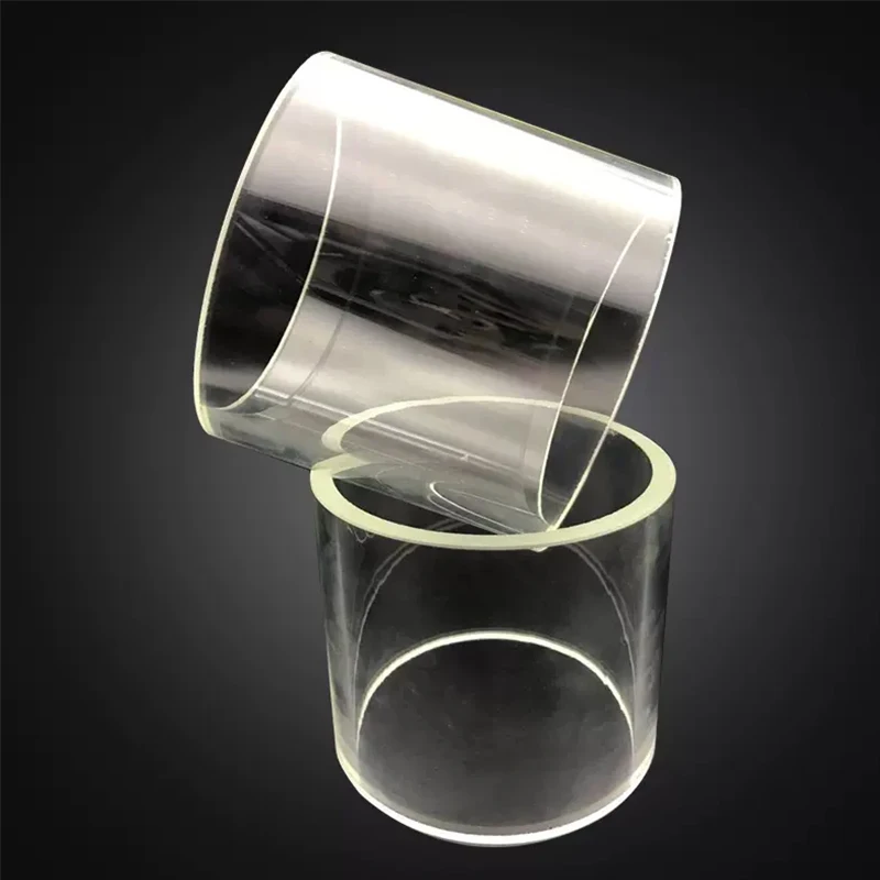 High Borosilicate Glass Column Chemical Pipeline Boiler Sight Glass Tube Viewing Cup OD50-120mm Height 100mm Thickness 5mm