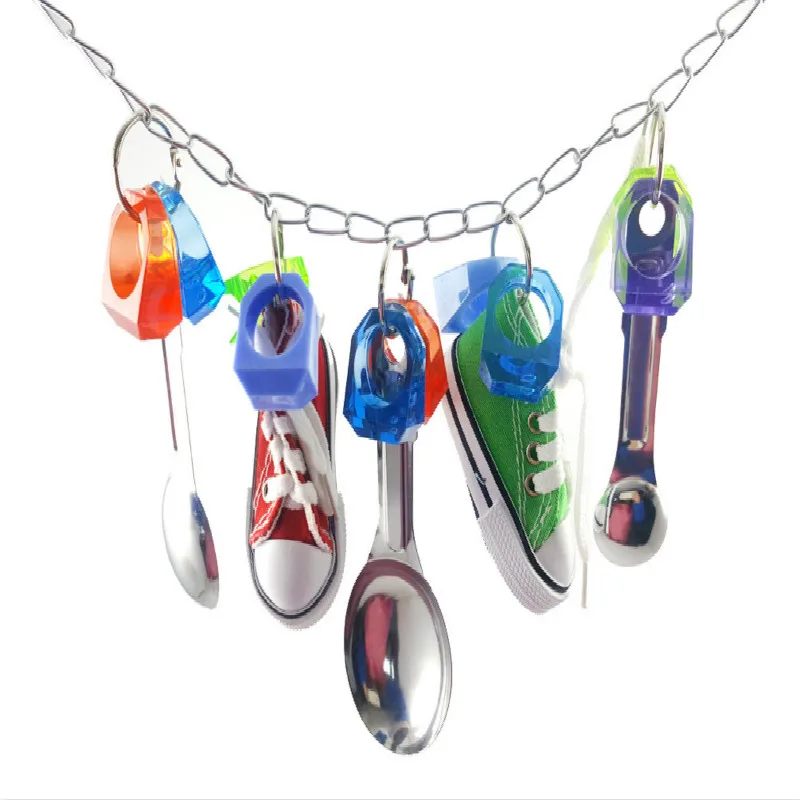 Parrot Toy Bird Sports Shoes Gnawing Strings Mini Sports Shoes Bird Toy Parrot Craft Toy Pet Products Bird Supplies