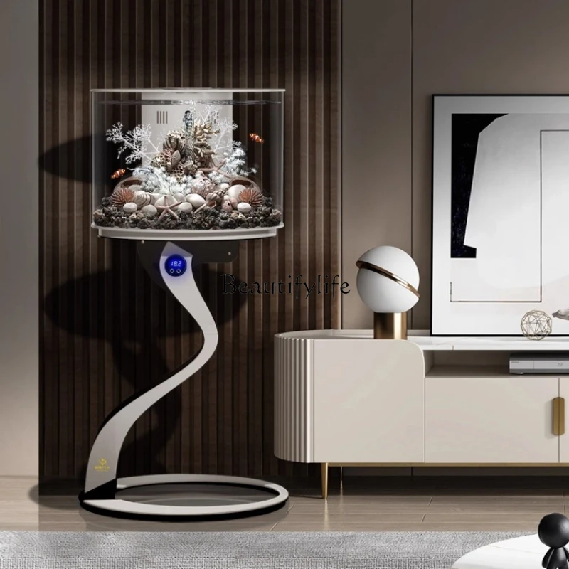 

**New ecological fish tank desktop water-free small fish tank home living room