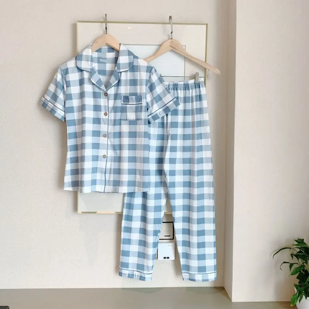 

Модный пижамный костюм в сетку с короткими рукавами, облегающие топы с v-образным вырезом, брюки, ночная рубашка, женская одежда для сна, комплекты из двух предметов, женские пижамные комплекты для девочек