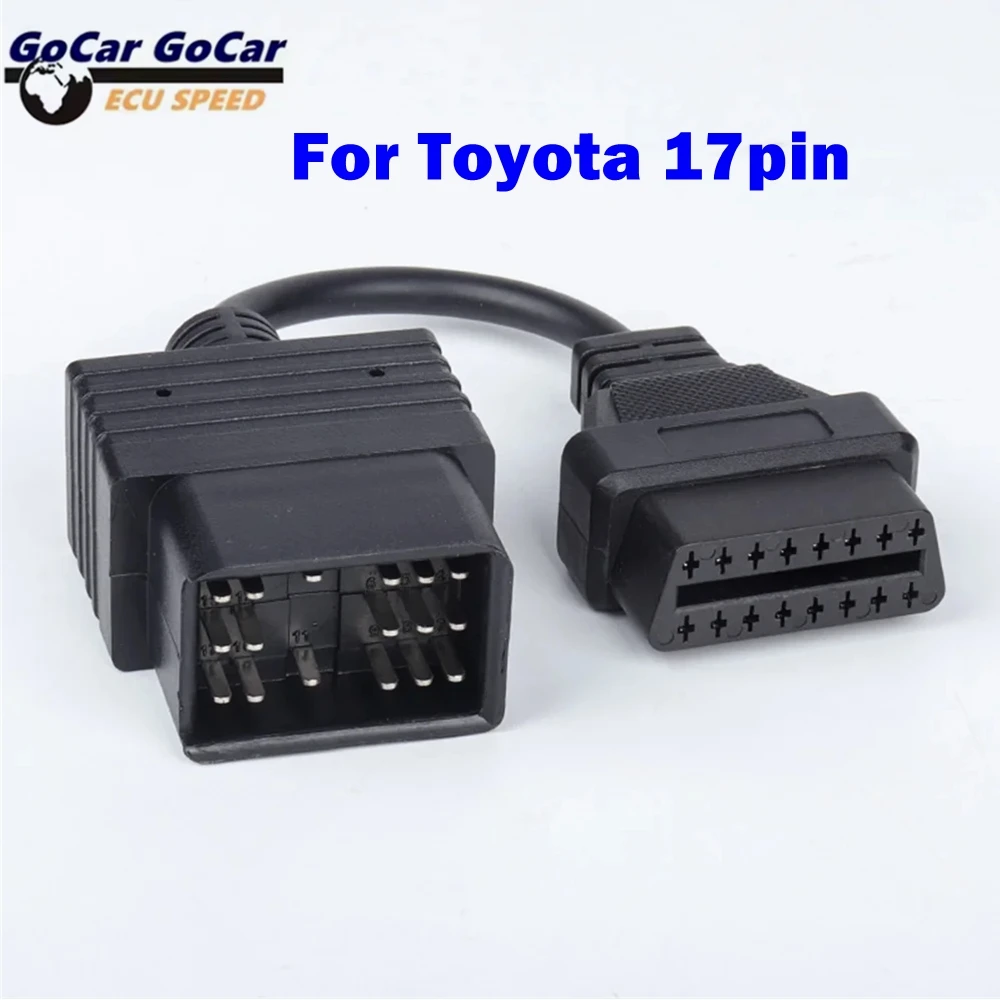 

Newest for Toyota 17pin to OBD1 OBD2 Adapter Diagnostic Cable Super practical for Toyota 17pin to 16pin OBDII Extension Cable