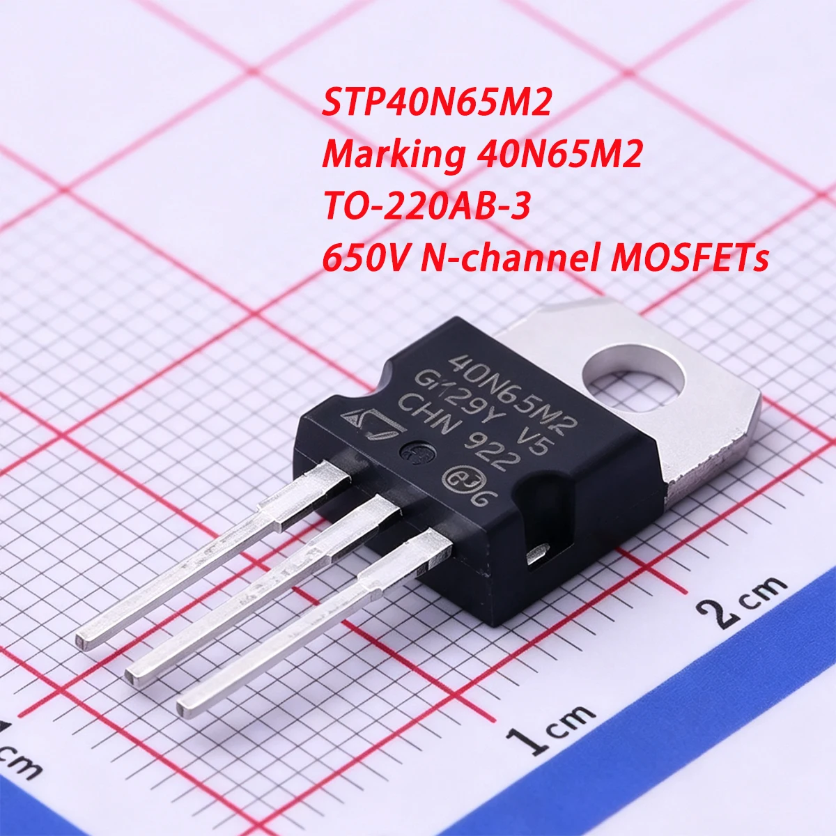 1PCS STP40N65M2 Marking 40N65M2 TO-220AB-3 650V 32A 250W 99mΩ 0.09Ω ohms N-channel NEW Original Field-Effect Transistor MOSFETs