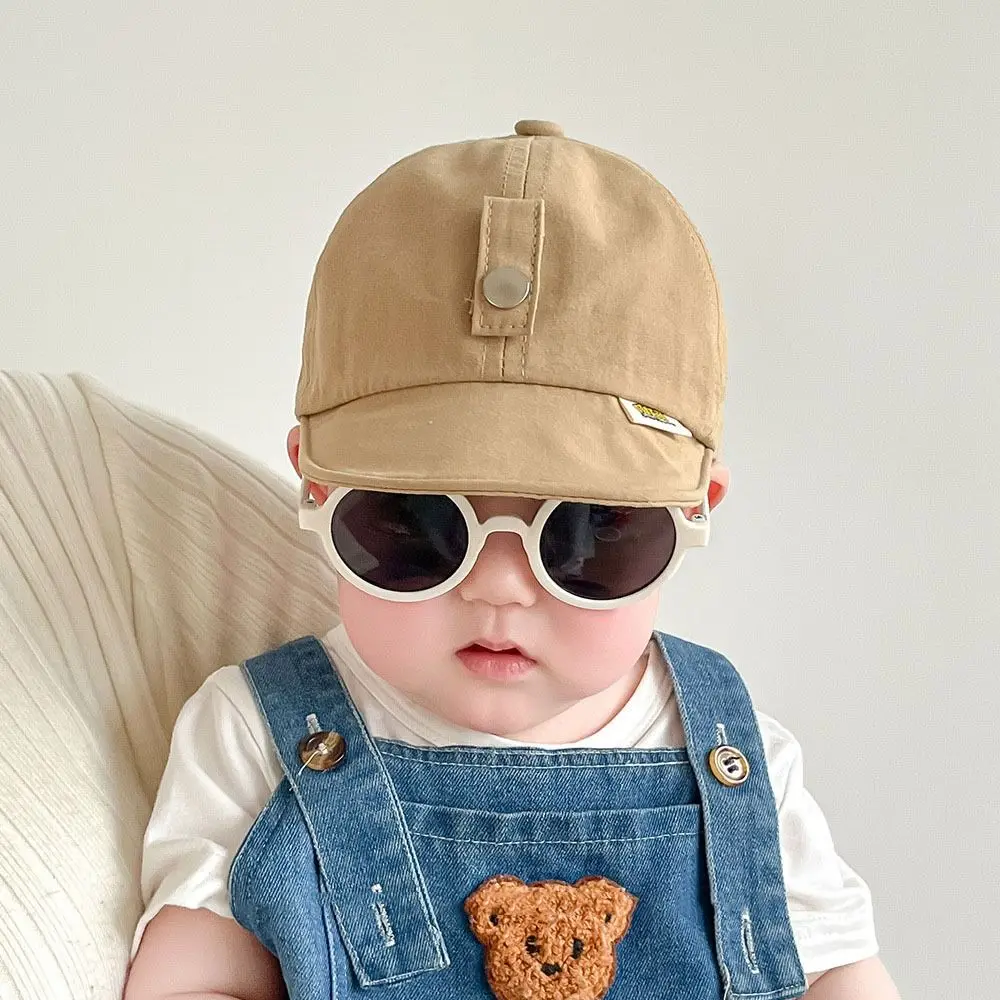 

Fashion Short Brim Children Baseball Hat Sunscreen Solid Color Kids Sun Hat Anti-UV Korean Style Girls Peaked Cap Summer