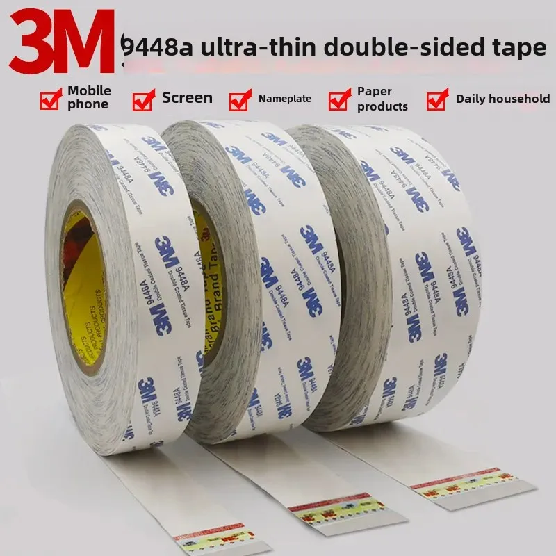 3M 9448A Double-Sided Tape Strong Transparent Non-Woven Cotton Paper Base Tape for Cutting and Shaping