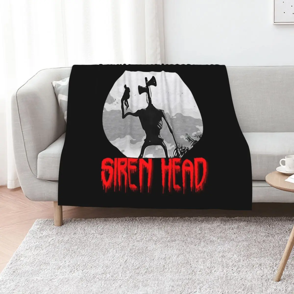 Siren Head Throw Blanket Cozy Sofa Blanket for TV Watching Napping