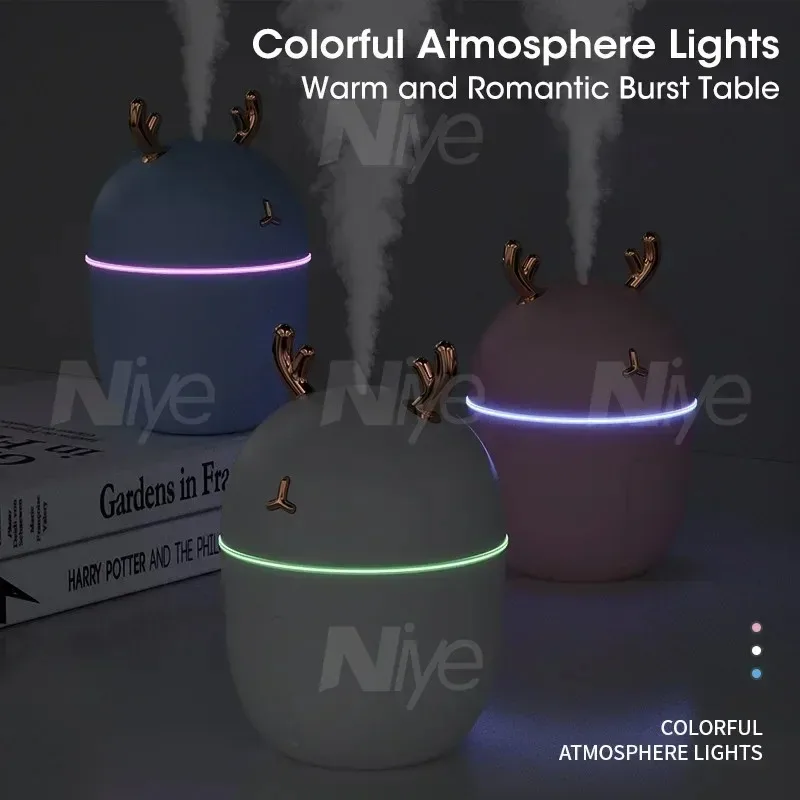 Portable USB Mini Car Humidifier Cute Pet Design Mute Desktop Air Purifier Aromatherapy Oil Diffuser for Home Office