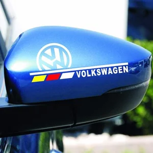 Reflektierende Abziehbilder des Auto Rückspiegels, wasserdichtes Klebstoff für Volkswagen Golf 4, 5, 6, 7, 8, Passat, Tiguan, Betle, Jetta, Santana, 2pcs 8 Hauptverkaufsauto -Teile Santana - №4