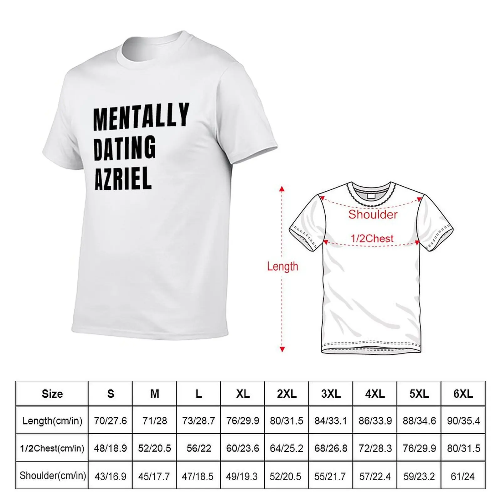Mentally Dating Azriel Secret Flames: - ACOTAR & Sarah J Maas Fantasy Tribute T-Shirt Work Short Sleeve Cotton Top