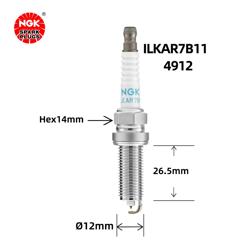 NGK Iridium Platinum Spark plug ILKAR7B11 4912 is suitable for Yashili Corolla Corolla Corolla Vios（4PCS)