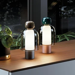 Lampe LED en verre aste USB, ornements modernes, étude minimaliste, chambre principale, chambre de fille, bureau, salon, décoration