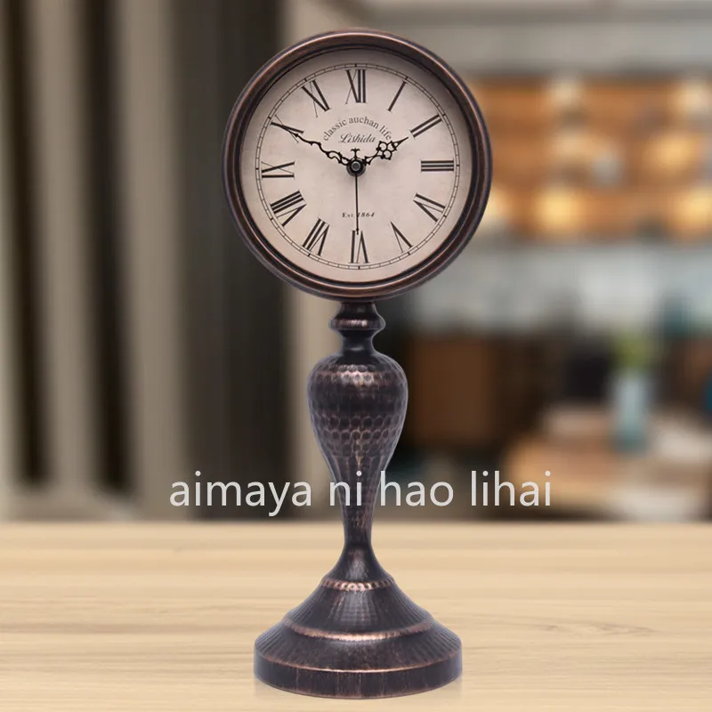 european-retro-standing-clock-american-silent-desk-clock-american-country-desktop-ornament-creative-desktop