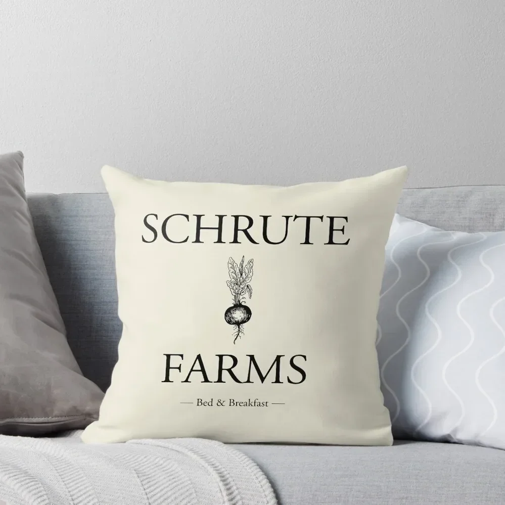 Schrute Farms Throw Pillow Luxury Living Room Decorative Cushions Sofa Cushion Cover Anime Sofa Cushions Covers pillow